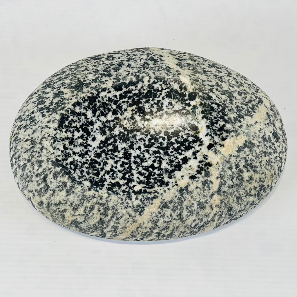 River Stone White Dotted Soap Dish
