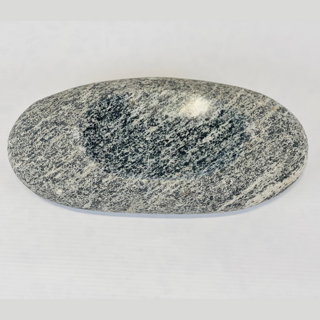 River Stone White Grazed Soap Dish