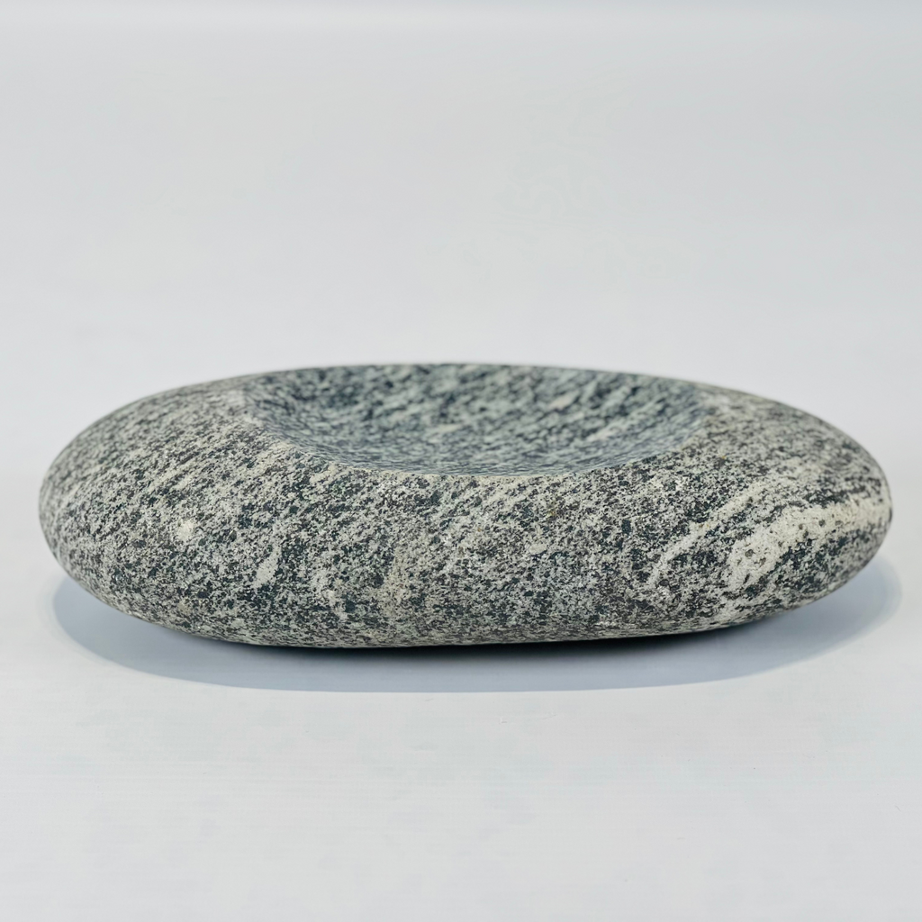 River Stone White Grazed Soap Dish