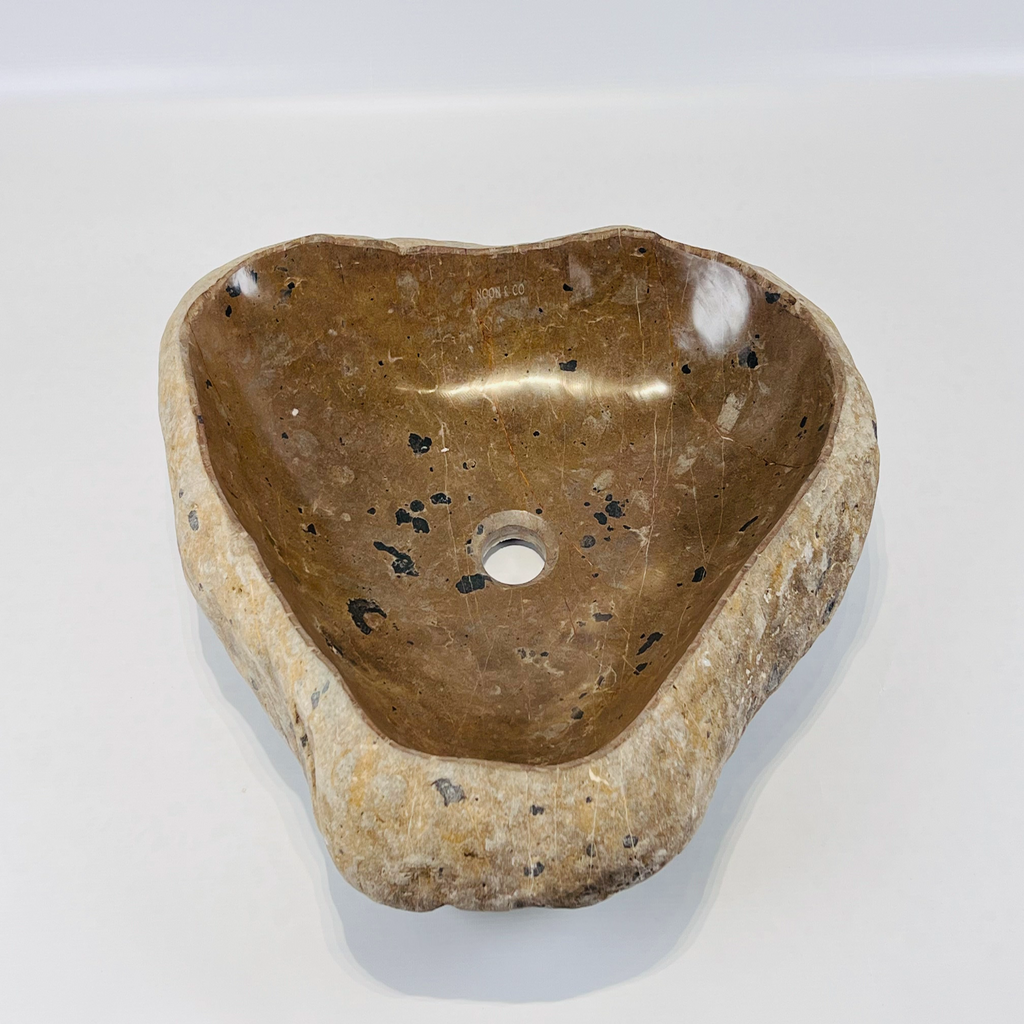 Chocolate Brown River Stone Sink