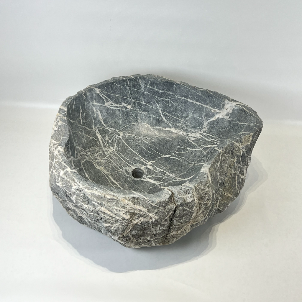 Grey Webbed River Stone Sink