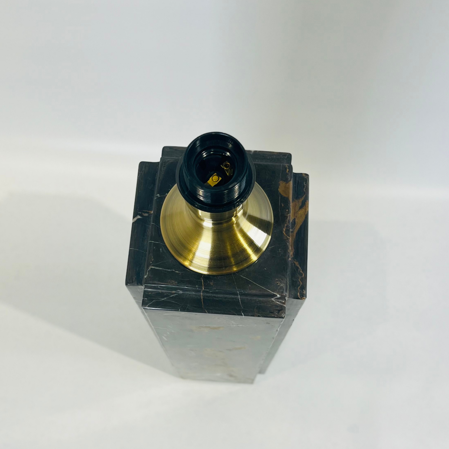 Framed Table Lamp - Black & Gold