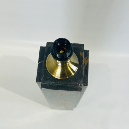Framed Table Lamp - Black & Gold