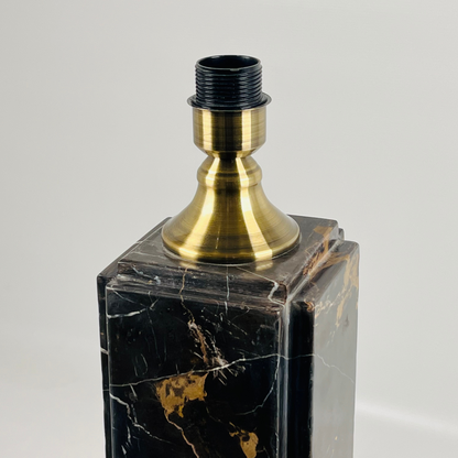 Framed Table Lamp - Black & Gold