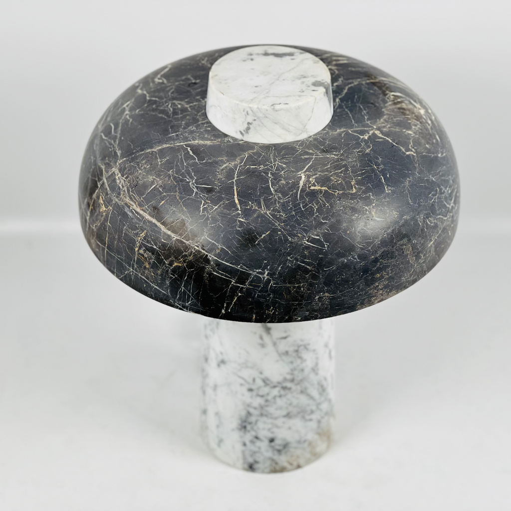 Dome Black Streaked Table Lamp