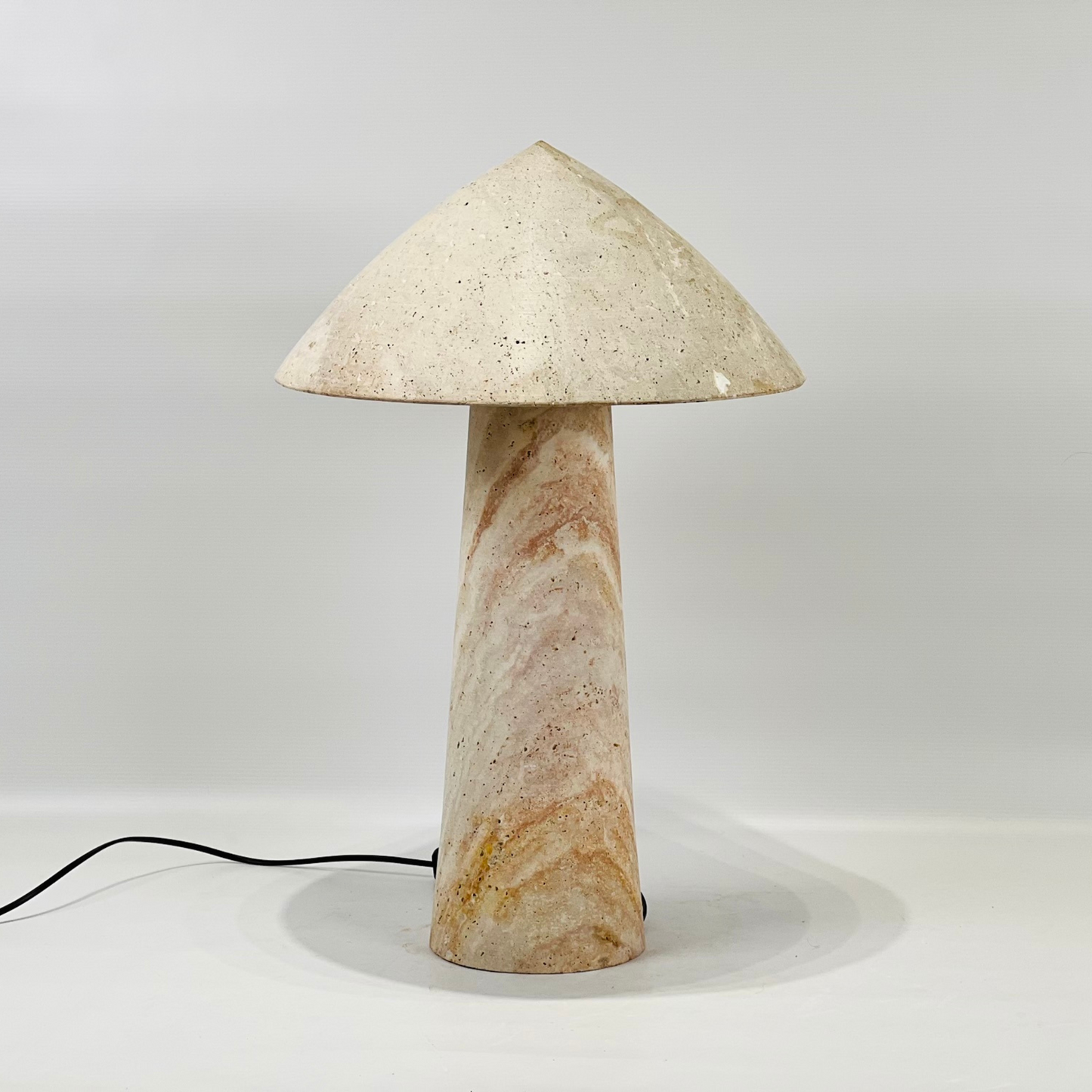 Cone-head Table Lamp - Travertine