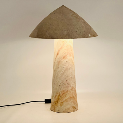 Cone-head Table Lamp - Travertine