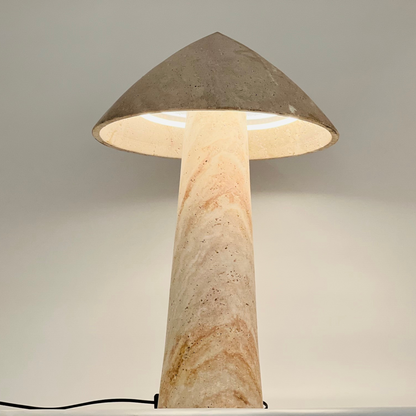 Cone-head Table Lamp - Travertine