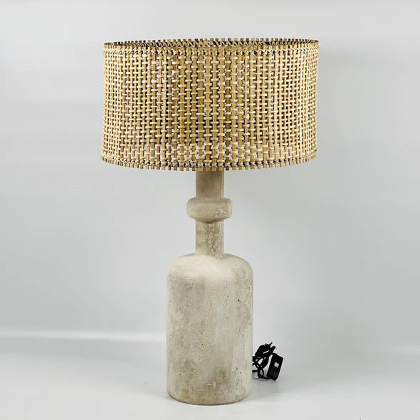 Bottled Bottom Travertine Table Lamp