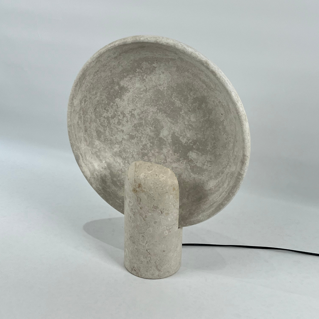 Disc Travertine Table Lamp