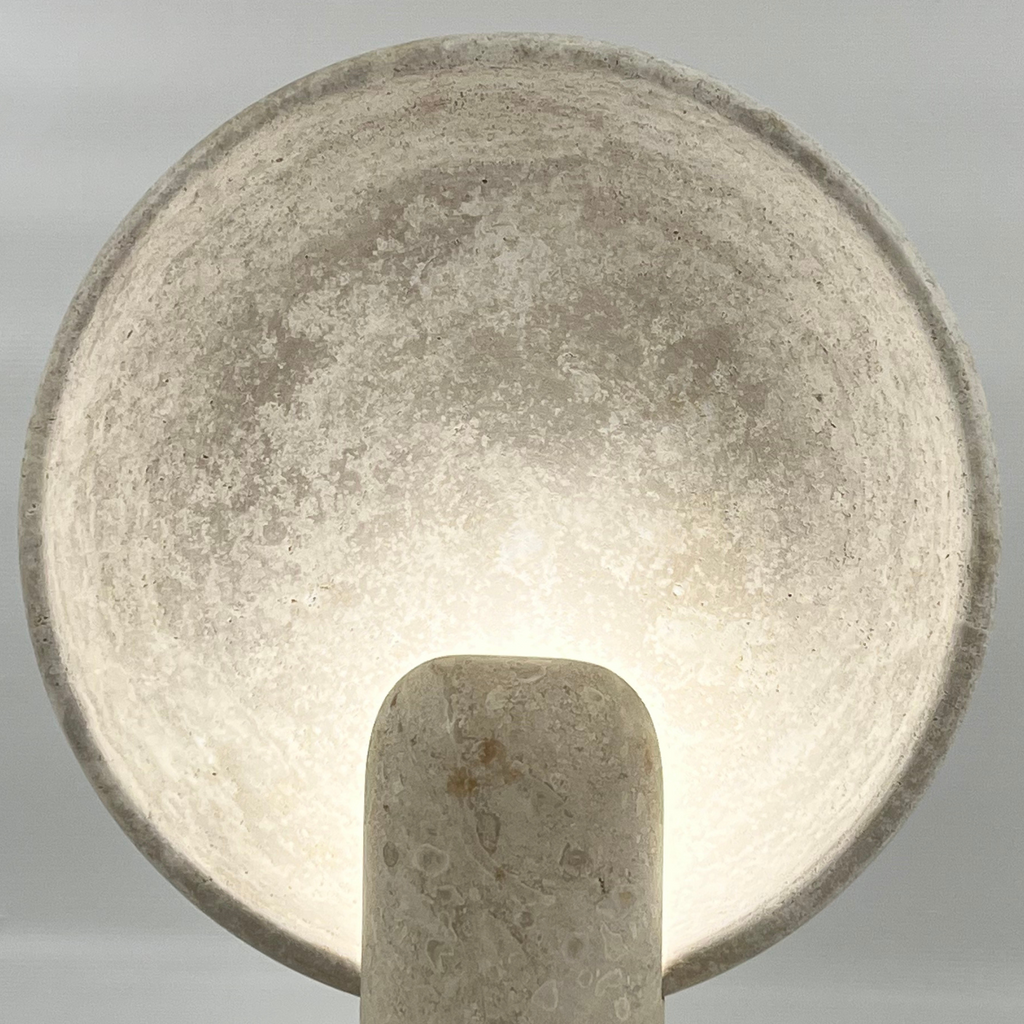 Disc Travertine Table Lamp