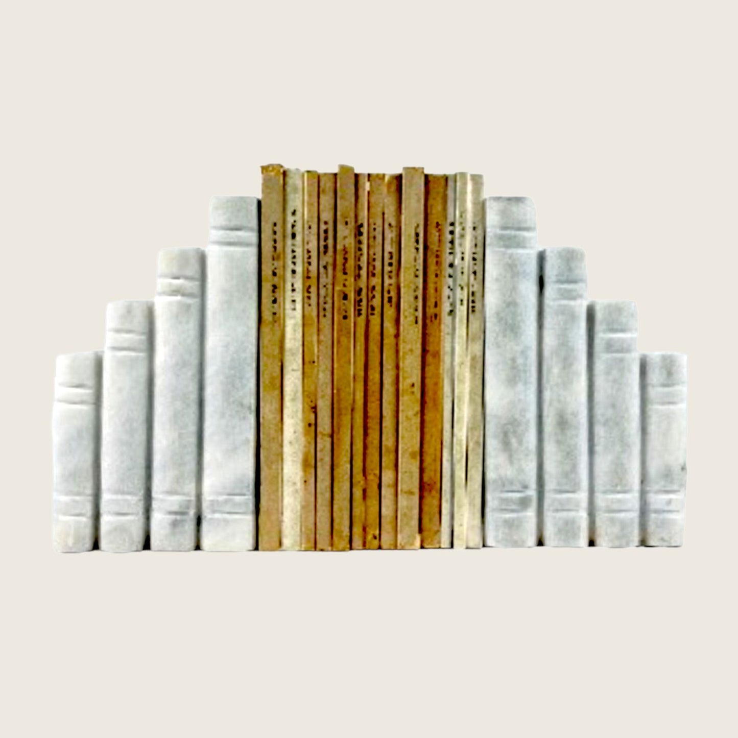 Scholar's Stack Bookends Pair - Gray