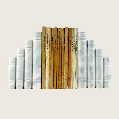 Scholar's Stack Bookends Pair - Gray