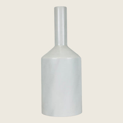 Funnel Neck Ornament Bottle - White