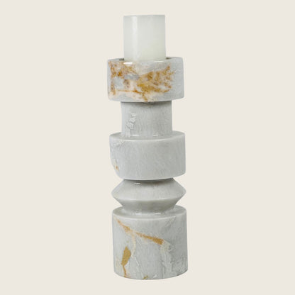 Modular Ringed Candle Stand - Gray