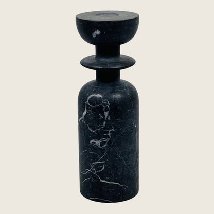 Collared Candle Stand - Black