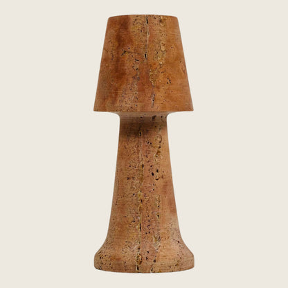Frustum Capped Candle Stand - Red Matte