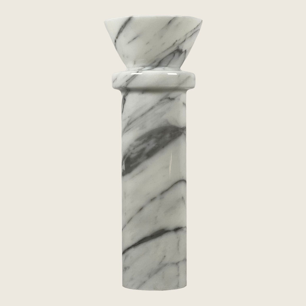 Torch Bearer Marble Candle Stand