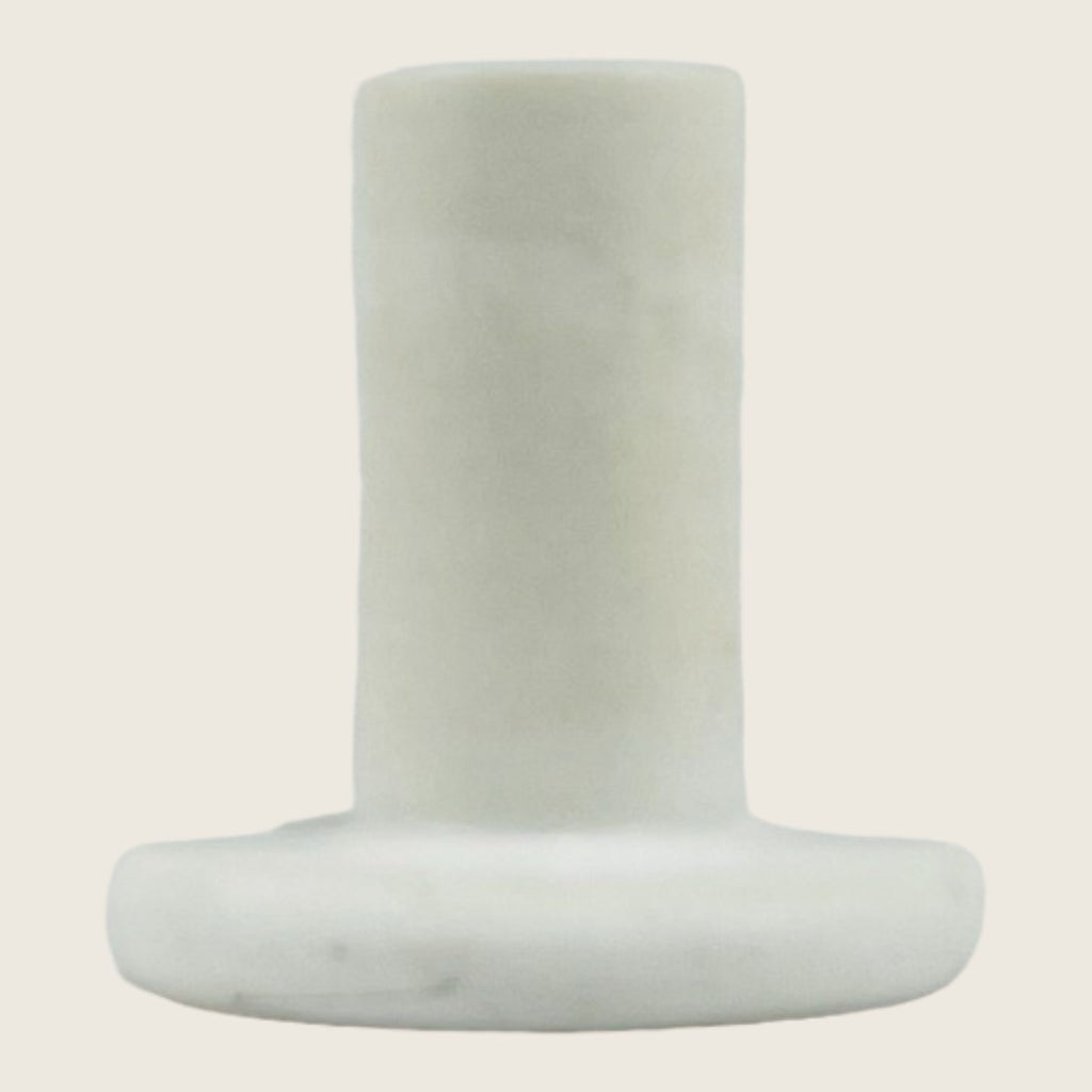 Pin Drop White Marble Candle Stand