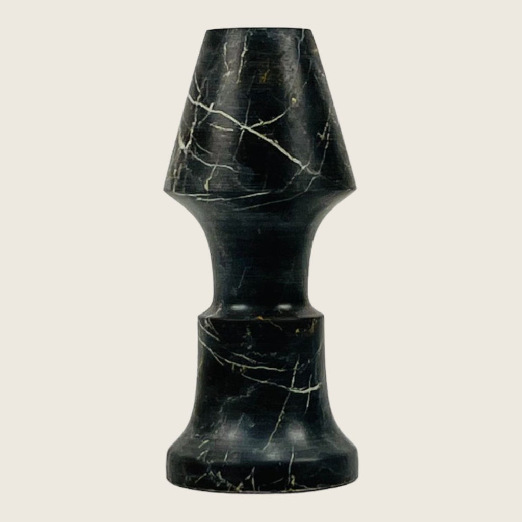 Cone Head Black Marble Candle Stand