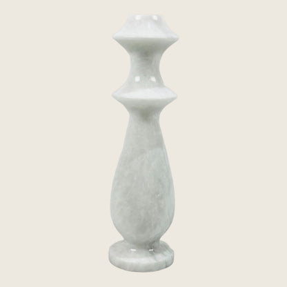 Ringed Bulb Candle Stand - Gray