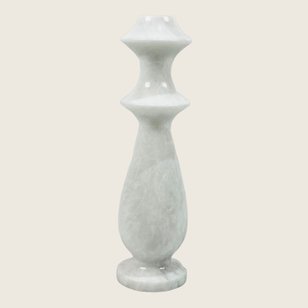 Traditional White Marble Candle Stand