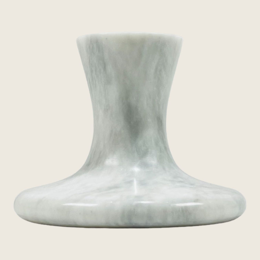 Stump Light Grey Marble Candle Stand