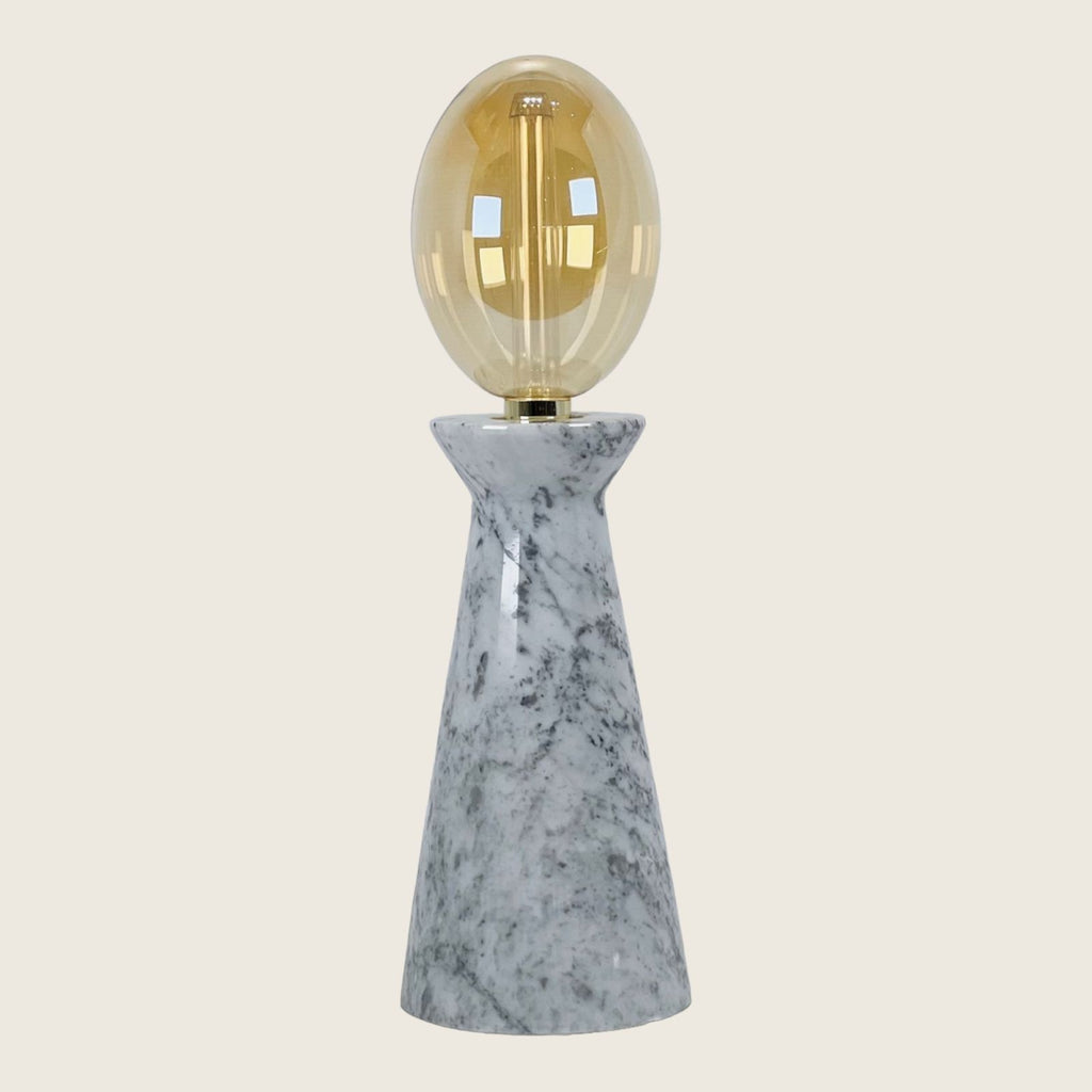 Upside Down Funnel Grey Streaked Table Lamp