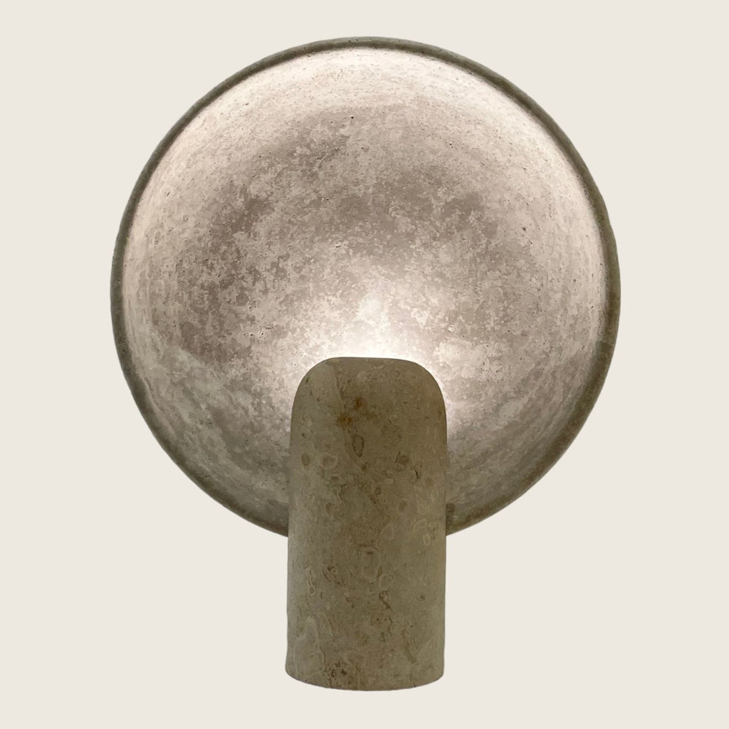 Disc Travertine Table Lamp