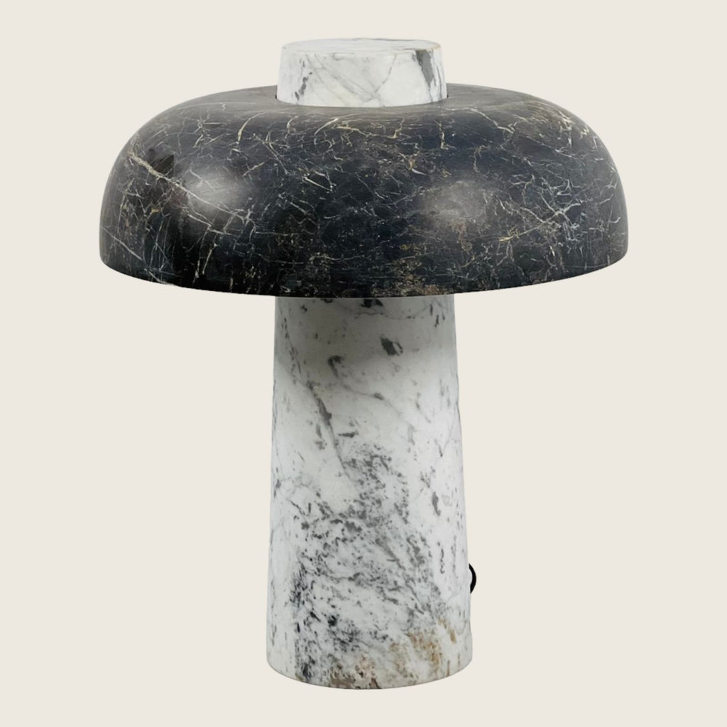 Dome Black Streaked Table Lamp