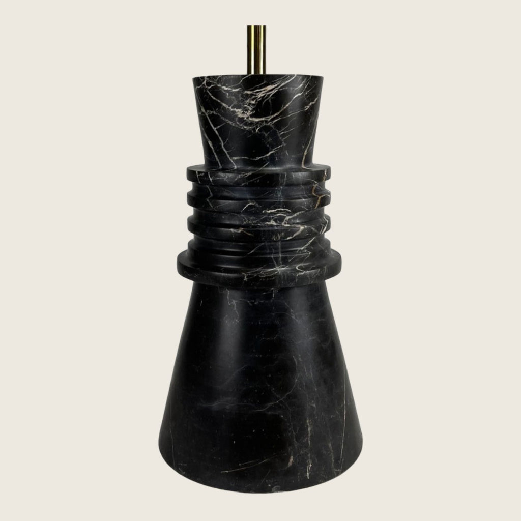 Ringlet Black Taxila Stone Floor Lamp