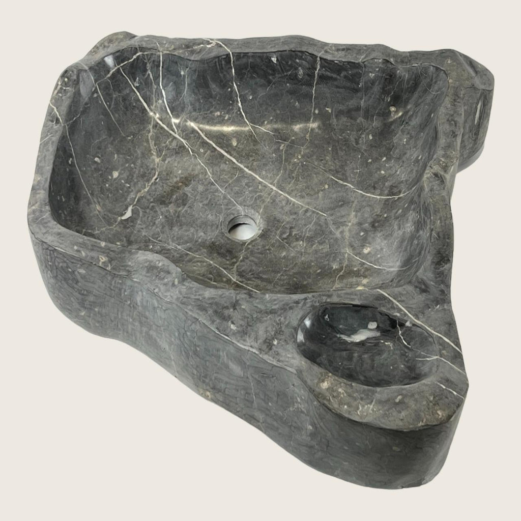 Dark Grey Webbed River Stone Sink