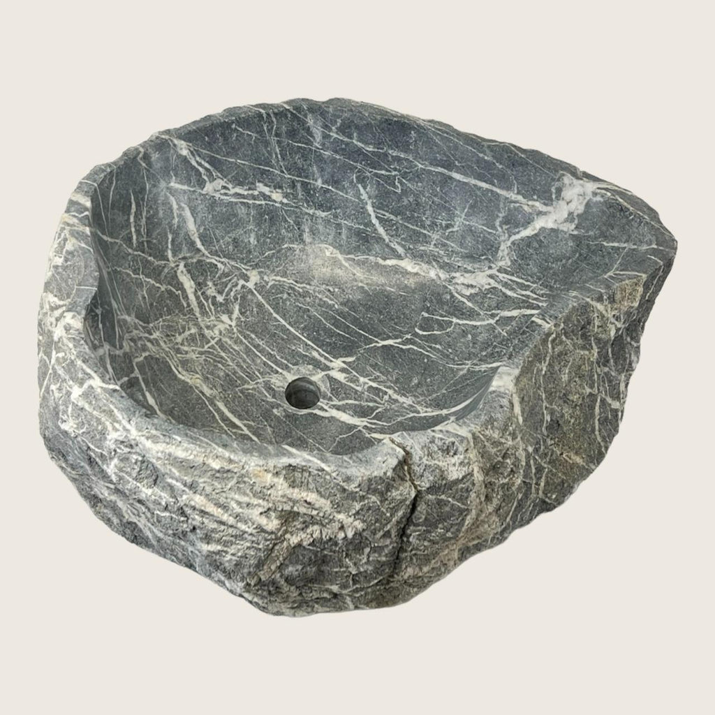 Grey Webbed River Stone Sink