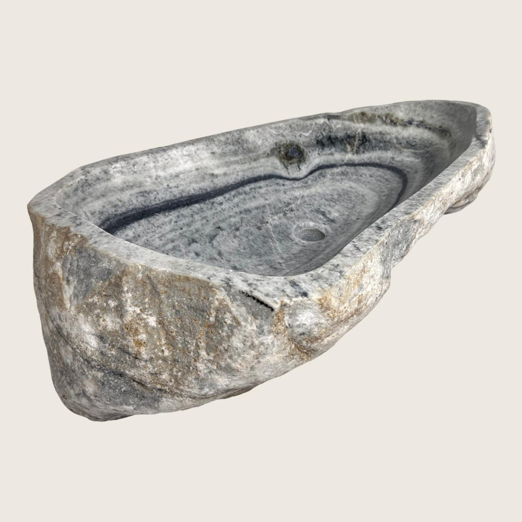 Grey Cut River Stone Sink