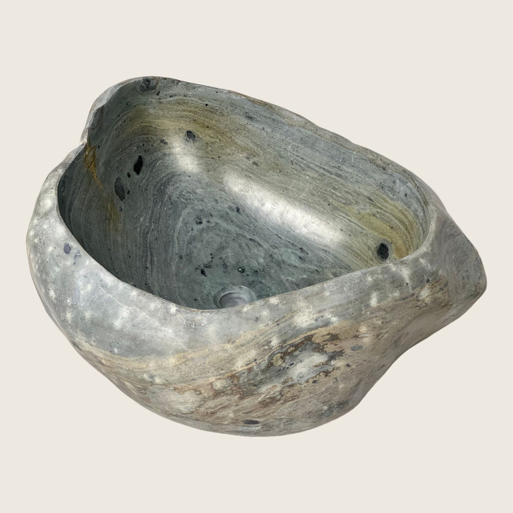 Honey Blotched River Stone Sink