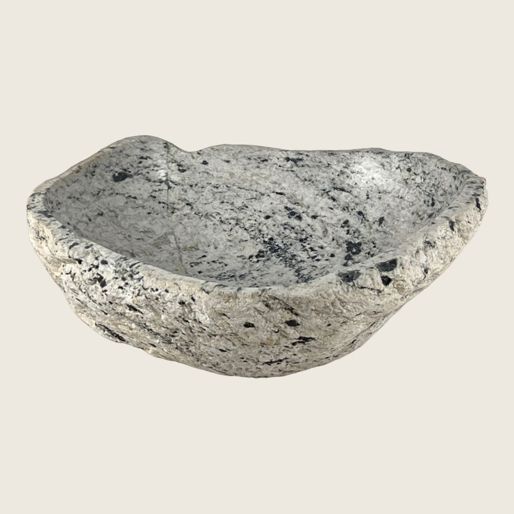 Black Spotted River Stone Sink