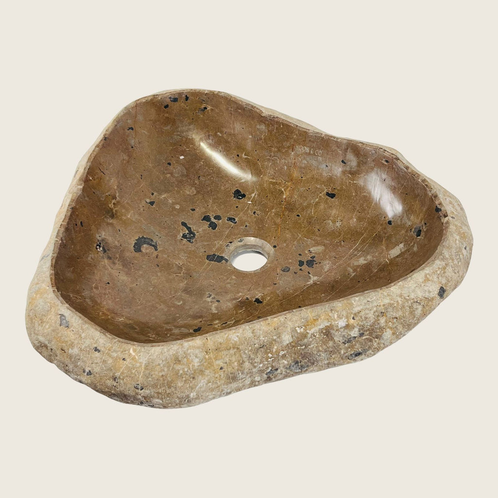 Chocolate Brown River Stone Sink