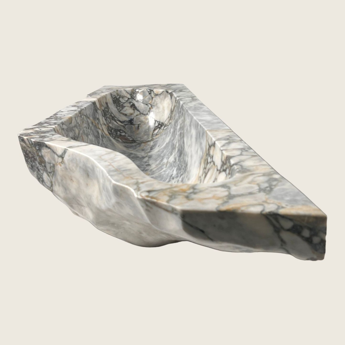 Veined Raw Marble Sink - Green Commando