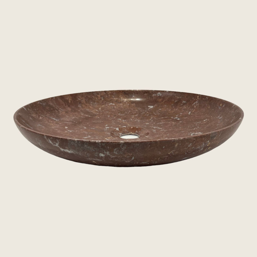 Red Round Marble Sink