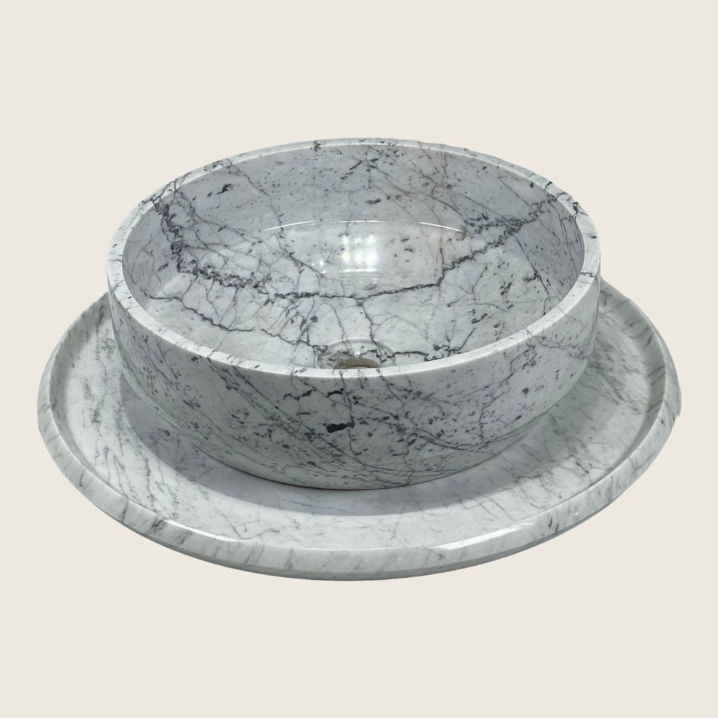 Light Grey Webbed Marble Sink