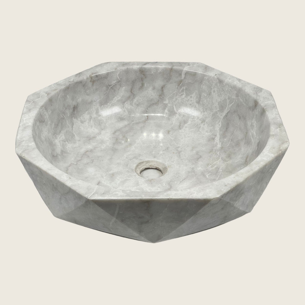 Grey Octagon Marble Sink