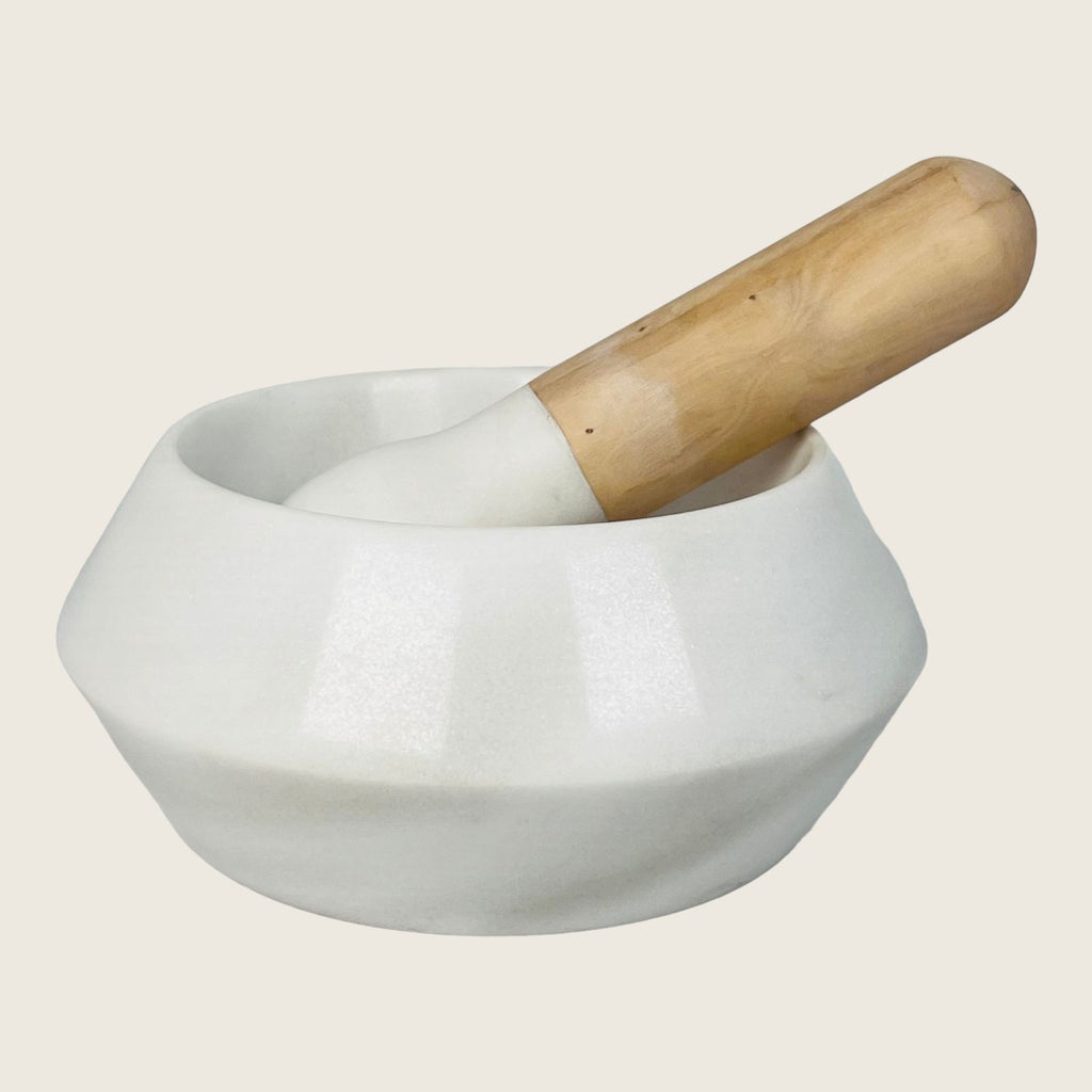 Wood Handle Mortar & pestle