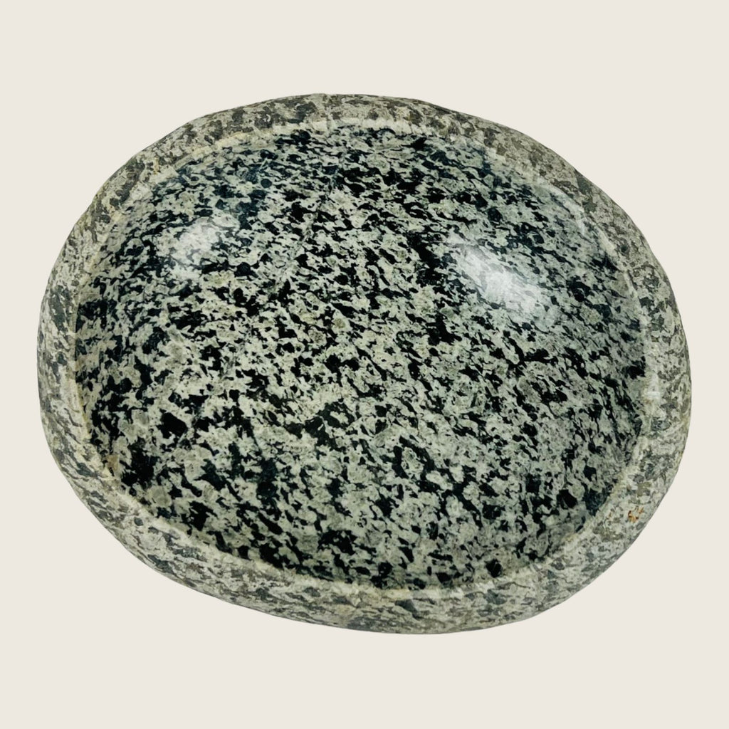 Charcoal Grey River Stone Serving Bowl