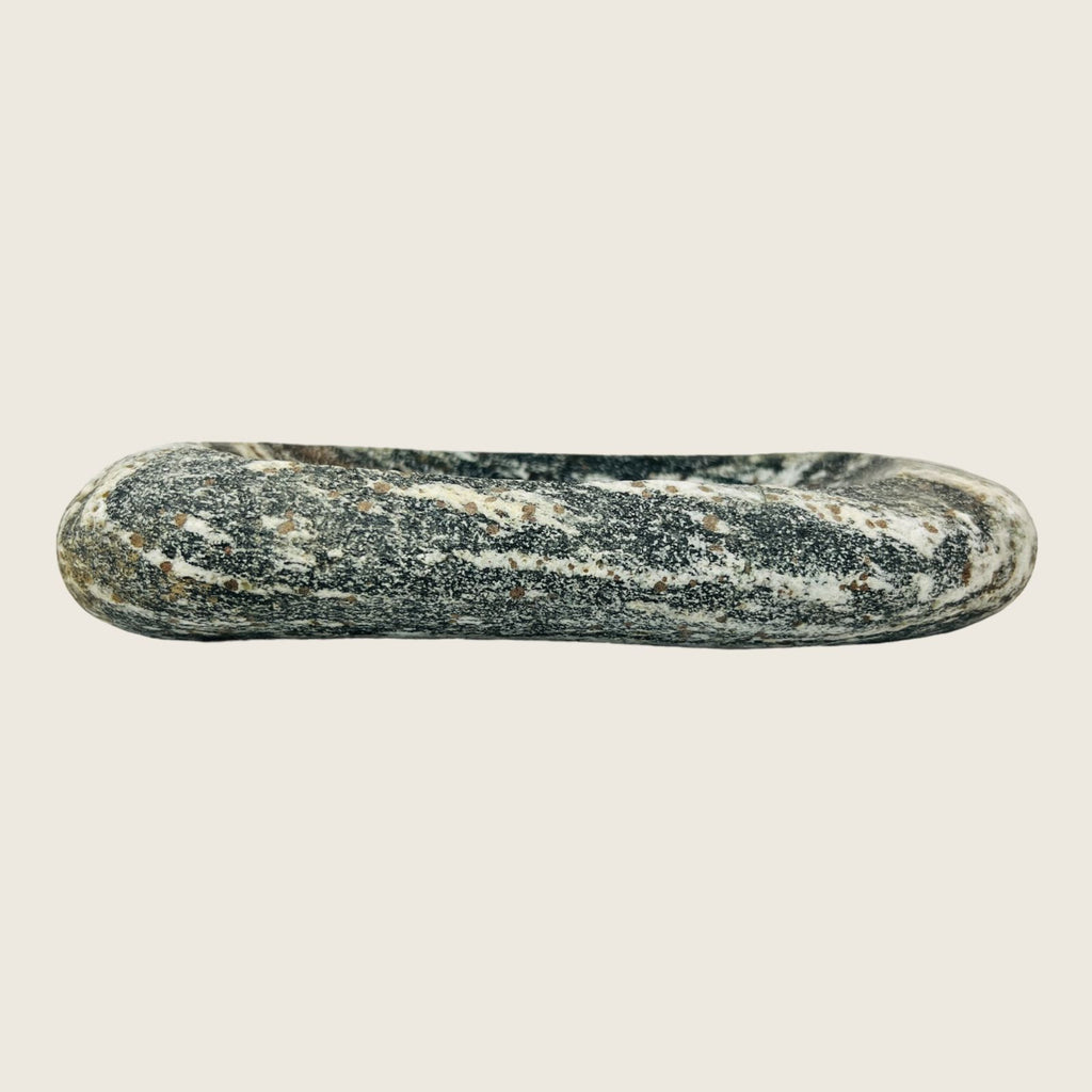 River Stone White Streaked Soap Dish