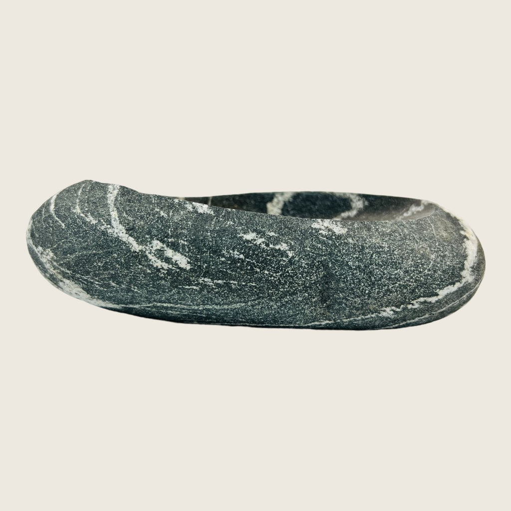 River Stone Black Streaked Soap Dish