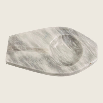 Marble Streaked Ash Tray - Gray