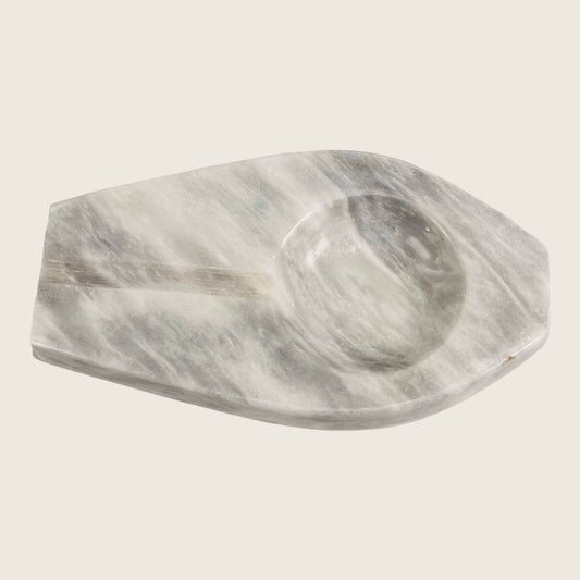 Marble Streaked Ash Tray - Gray