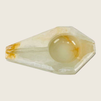 Ivory Marble Ash Tray - Onyx
