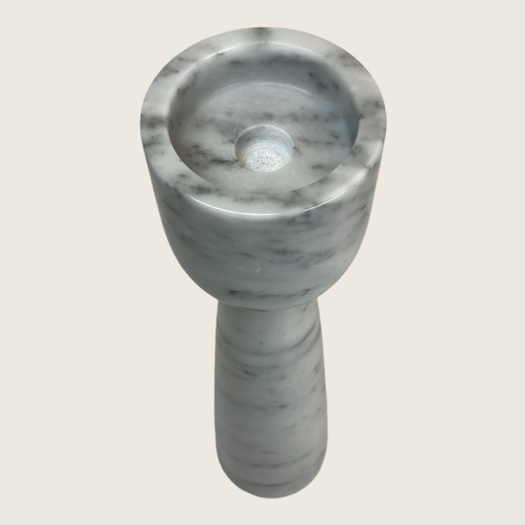 Cup Topped Marble Candle Stand (small)