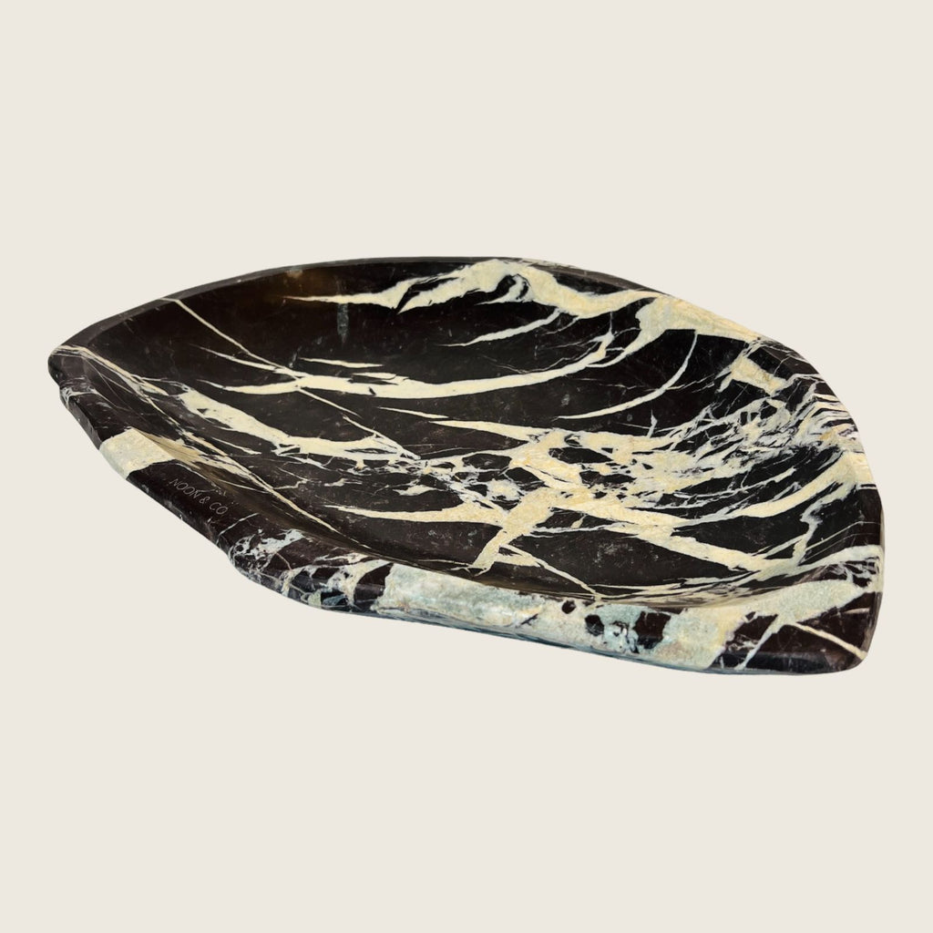 Irregular Marble Black and White Tray